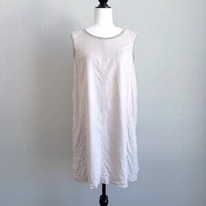 Toad&Co Hemp Dress Sleeveless Laganlook Natural Beige Summer Women's Medium
